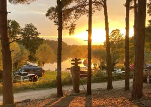 Abendstimmung auf dem Natur-Campingplatz Zum Hexenwäldchen